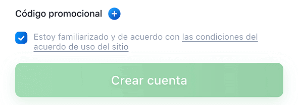 Introduce el código durante el alta