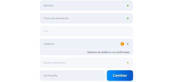 Completa el proceso de KYC
